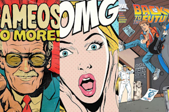 design retro vintage illustration retro comic book pop art, retro vintage poster