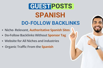 do guest posts on spanish high da sites with do follow links