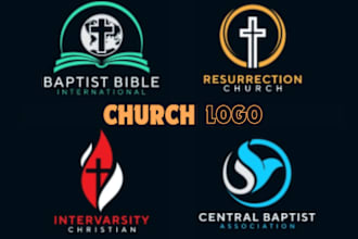design unique and modern minimalist church logo design