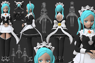 digital sculpt character model 3d figurine miniature 3d anime figures zbrush stl