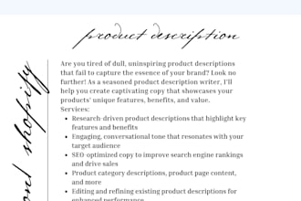 write  shopify and amazon product descriptions