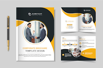 do company profile, brochure design, trifold, business proposal, booklet
