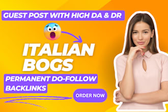 write and publish guest posts on  high da italian blogs