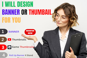 design professional banner for you, game, video, post, advertisement