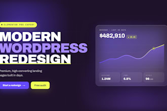 redesign wordpress website into modern business site