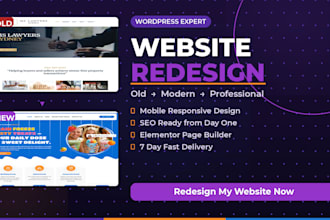 redesign wordpress website into modern business site