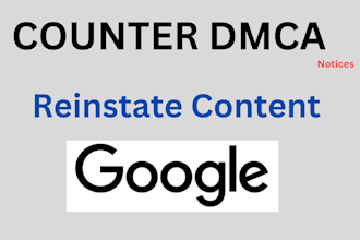send counter dmca notices to google to reinstate content globally