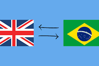 review, translate and transcribe in english and portuguese