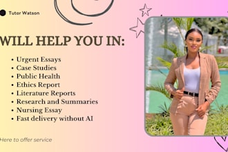 do essays in nursing, public health, history, business, ethics, case studies