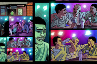 do comic page, comic panel, graphic novel, manga comic book, webtoon comic strip