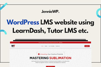 design wordpress lms website learndash tutor lms wordpress elearning website