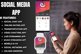build live streaming app, music app, social media app, dating app