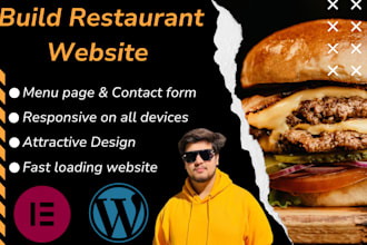 build food restaurant website using wordpress elementor pro