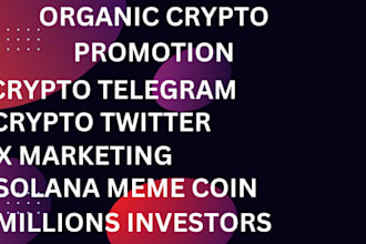 telegram promotion, memecoin promotion, crypto ads to hit 50m organic holders