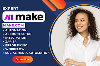 setup make com, made com, integromat, integration, make automation, zapier