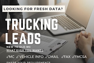 provide 1000 fresh trucking leads from fmcsa database