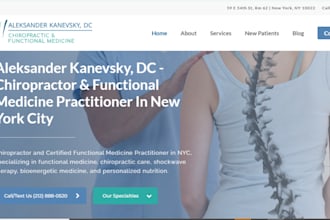 design chiropractor website massage website medical website clinic, spa website