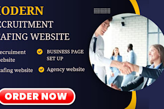 design job board website, recruitment agency website, job search website