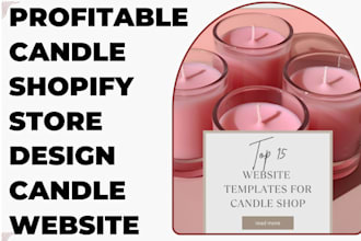 build candle shopify store candle website candle dropshipping store website