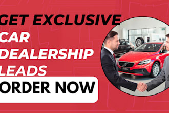 generate highly exclusive car dealership leads car dealer website landing page