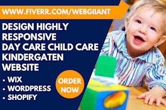 design daycare childcare kindergarten preschool nursery education school website