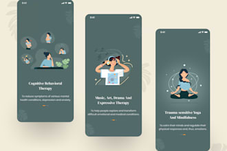 build therapy app, meditation app, yoga app, affirmation app, mental health app