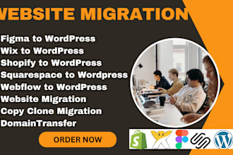 copy clone transfer migrate shopify webflow wix to wordpress, website migration