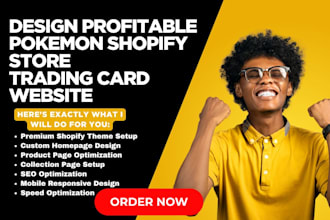 design pokemon shopify store tcg cards website trading card website tcg website