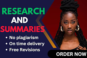 do research and summary writing, reports,case study analysis and case study