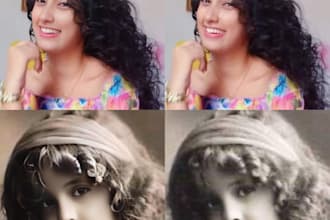 photoshop retouching, blurry photos, editing portraits recover old