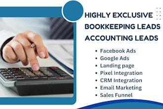 generate bookkeeping leads bookkeeping landing page financial consultation leads
