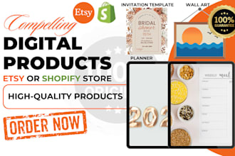 create a compelling etsy digital product with seo etsy digital planner