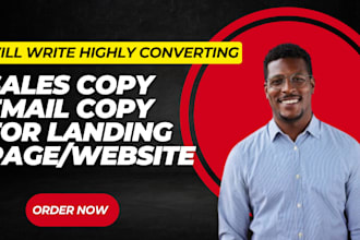 write high converting copywriting for best sales copy landing page email copy