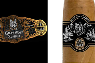 do a premium cigar band, logo, label and cigar box design very short time
