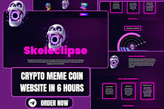 build crypto meme coin website, meme token or coin website
