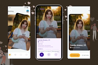custom dating mobile app development ,tinder, bumble clone, flutter