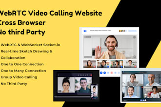 build custom video calling website using webrtc websocket