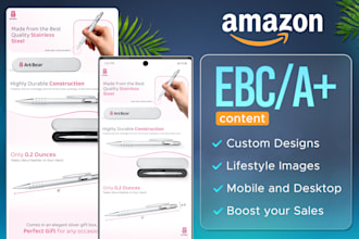 design amazon a plus content kdp, storefront, ebc images