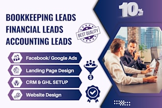 generate bookkeeping leads financial leads  accounting and accountant leads