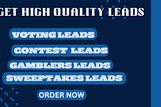 generate sweepstakes lead, giveaway contest, gamblers leads