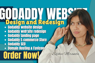 do godaddy website design, godaddy website redesign and godaddy ecommerce store