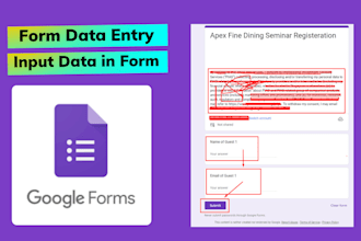 do form data entry input data and submit