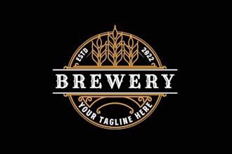 do beer can wine bottle label or packaging with logo design