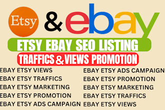 etsy shop promotion boost ebay listing views increase etsy SEO marketing traffic