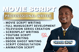 write movie script, screenplay, feature film, screenwriting, film script editing