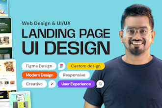 do custom figma ui ux design for landing pages, websites, and mobile apps
