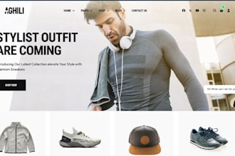 design sportwear shopify store activewear store clothing website clothing store