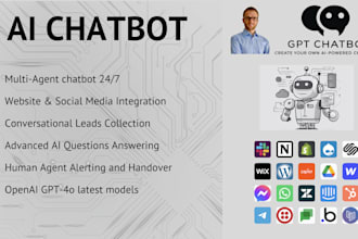 build ai gpt agent chatbot, customer service, collect leads, facebook whatsapp