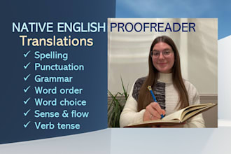 proofread your translated english text within 24 hours