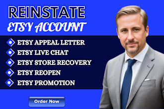 do etsy reinstatement, etsy reopen and etsy creation